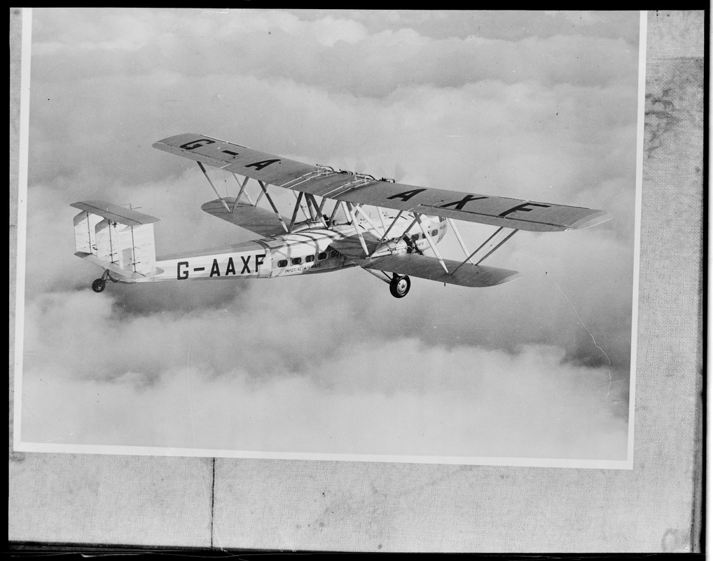 Plane in the clouds, Imperial Airways