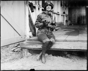 Miss Harriet Quimby, Boston girl aviator who lost her life trying to entertain the public at Squantum