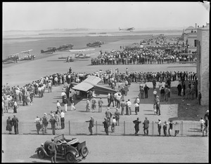 Crowd at East Boston Airport