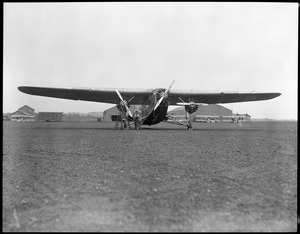 New York to Boston Colonial Airways plane at East Boston Airport