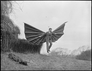 Demonstration with Mme. Alberti's flying contraption