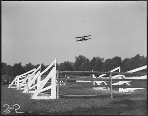Aeroplane going over the handles at Southern Mass.