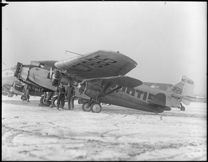 Largest Ford Fokker and smallest, Davis, at East Boston Airport
