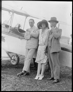 British aviator Frank T. Courtney and wife at East Boston Airport
