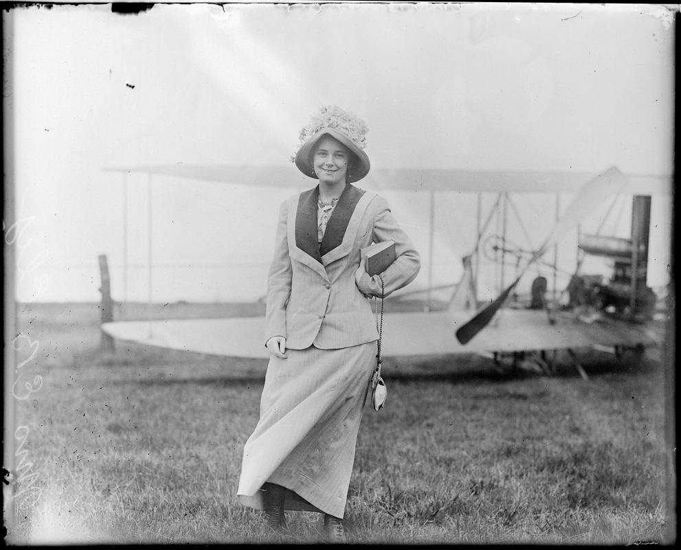Mrs. E.B. Ely, wife of one of the first aviators to fly here in Boston