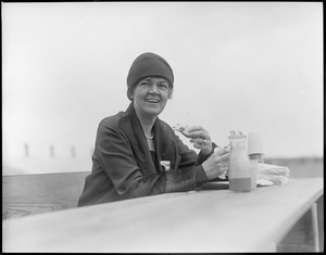 Mrs. Edith Nourse Rogers, Lowell Airport. Capt. Carranza arriving at the airport and greeted by Mrs. Rogers