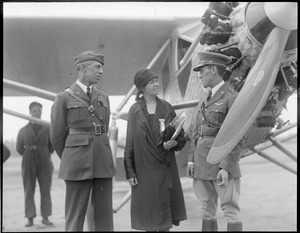 Capt. Carranza meets Mrs. Rogers at Lowell Airport