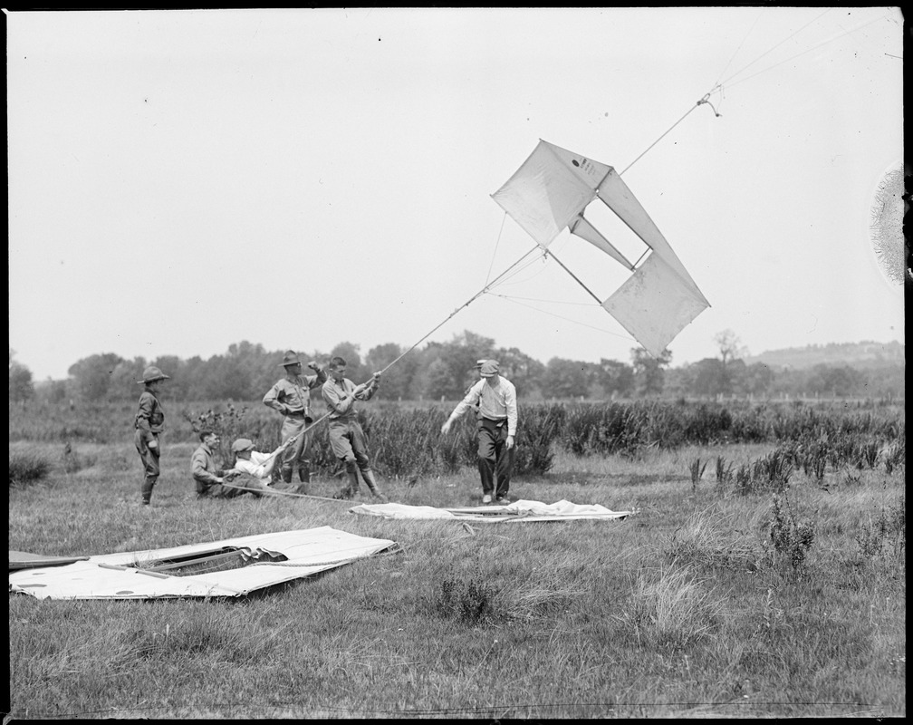 Man-kites fly at Camp Devens