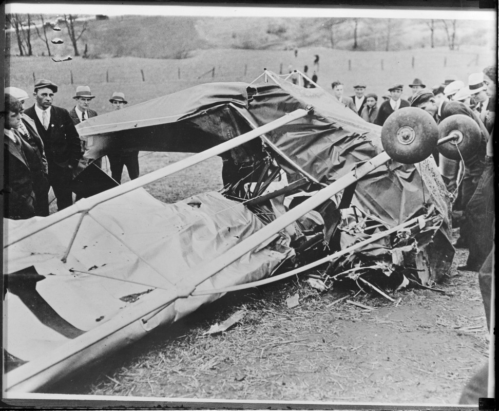Plane crashes, two killed. Monoplane crashes on hill near Monongahlea City, PA.