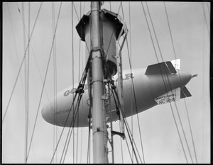 Mayflower blimp fliers over Flesheimen's race off Gloucester. Rigging.