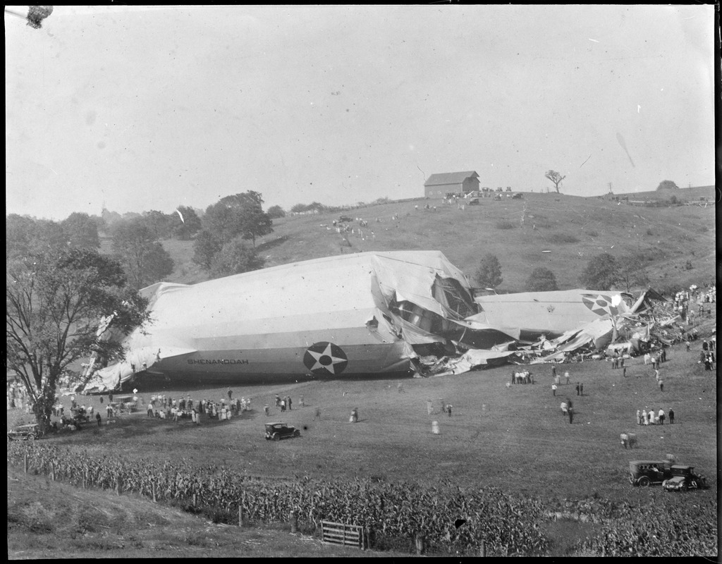 Uncle Sam's dirigible Shenandoah - wrecked by severe storm - Ava, Ohio