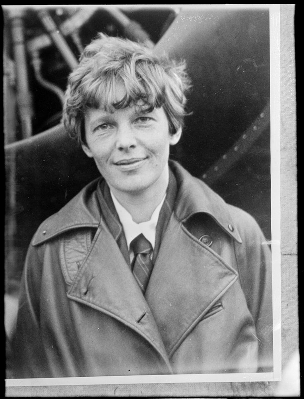 Earhart after flying across ocean