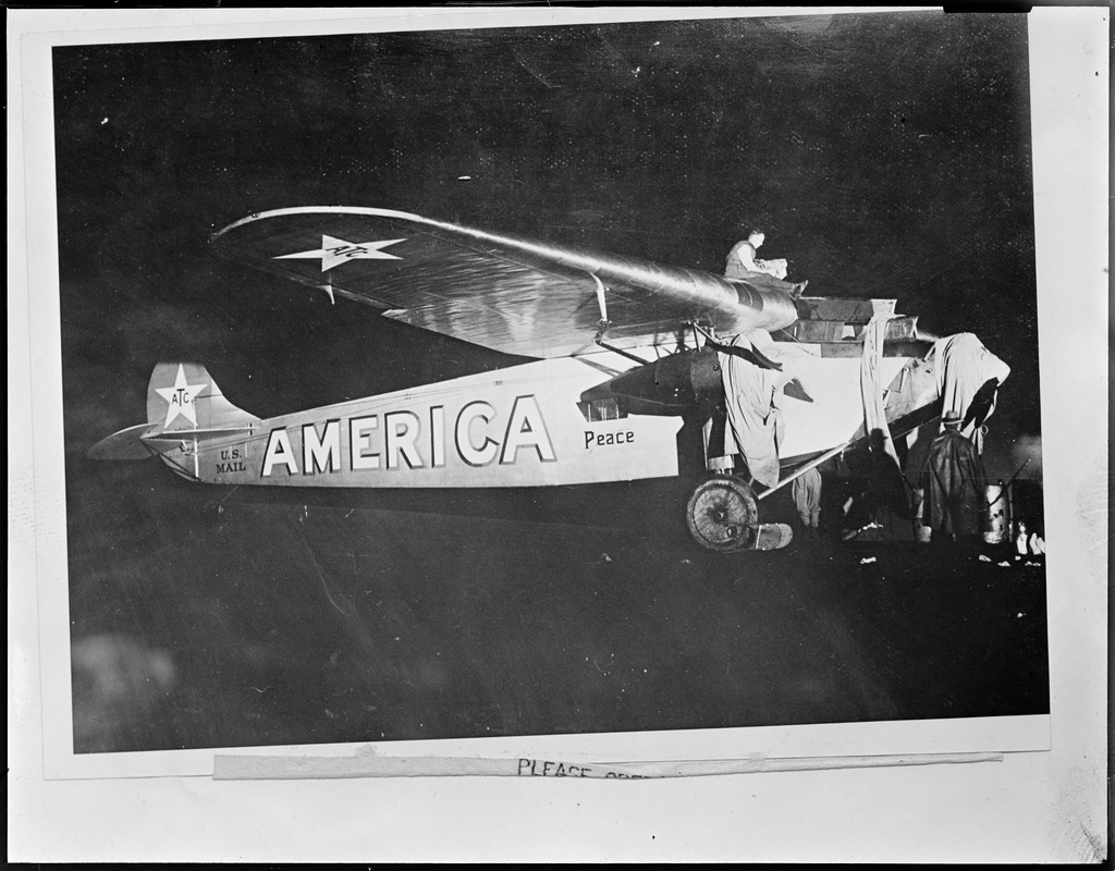 America - Byrd's plane in flight