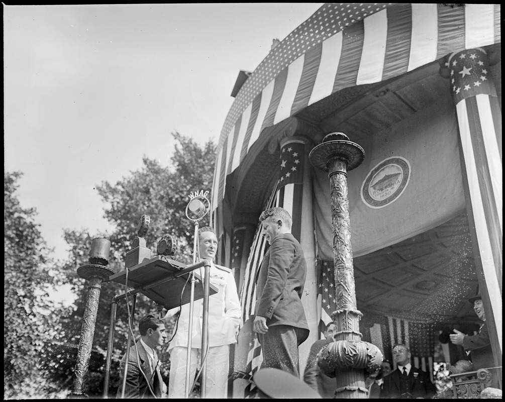 Commander Byrd at the Parkman Bandstand