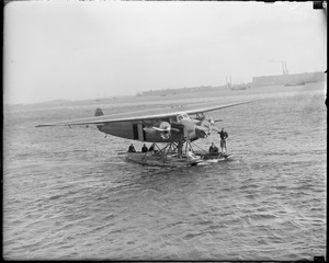 Byrd's South Pole plane in Boston Harbor