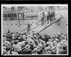 Lindy coming off USS Memphis