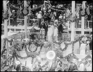 Pres. Coolidge talks on behalf of the country in honor of Lindy on his return to U.S., Washington, D.C.