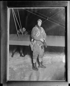 Lindbergh flies at night