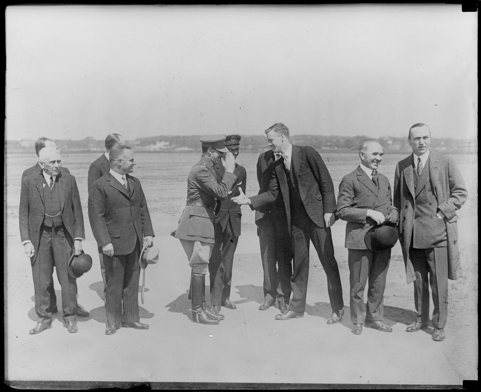 Lindbergh & Bremen fliers in Washington, D.C.