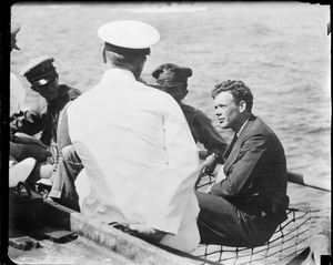 Lindy on aeroplane carrier