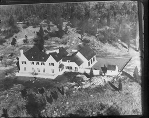 Lindbergh's Hopewell, N.J. home from the air, where kidnappers stole Lindy's 19-month-old baby from his nursery on the 2nd floor.