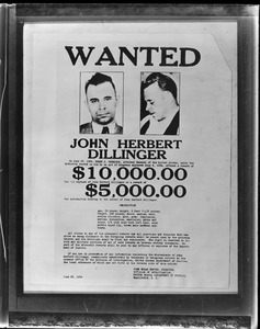 John Dillinger's wanted poster