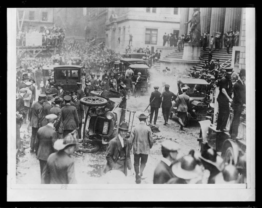 Wall Street explosion: Bomb explosion on Wall St., N.Y.