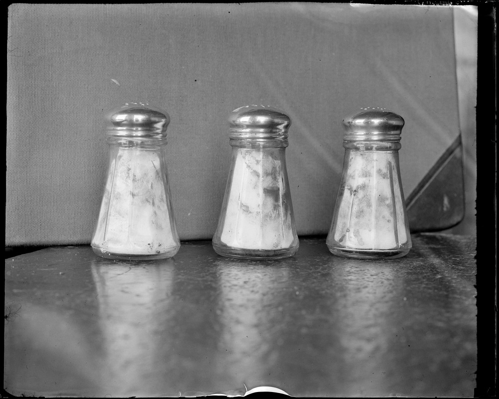 Salt and pepper shakers held by "King" Solomon murders in the cotton club.