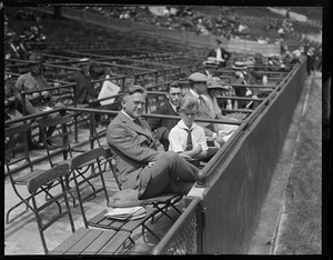 Nathaniel Tufts with his boy at ballpark, just before he was disbarred.