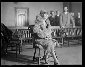 Mrs. Ruth Cummings, connected to the New London coast guard shooting. She was involved with Gerald Chapman who was later hung in Weathersfield, Conn.