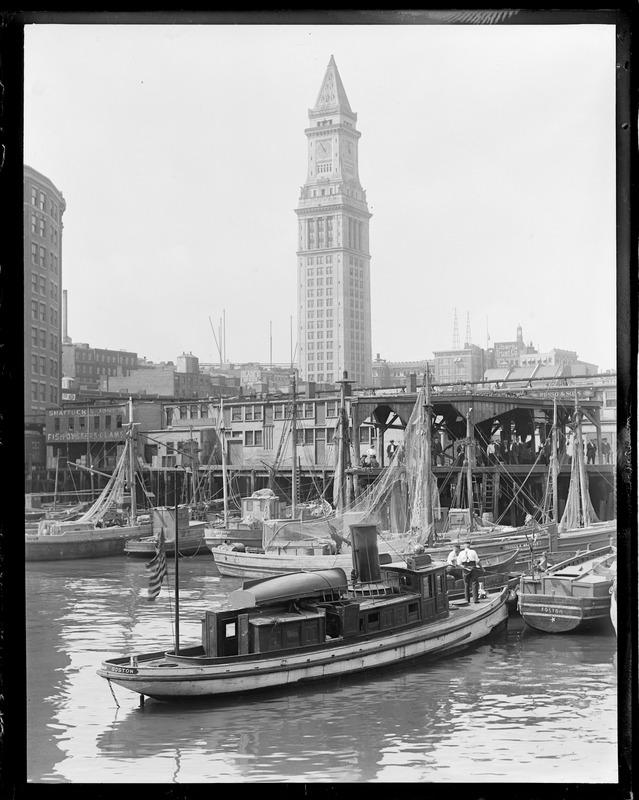 The police boat Watchman, smallest steamboat in Boston Harbor