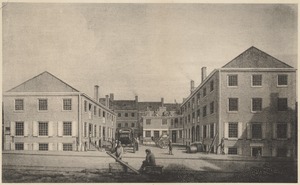 The northerly side of Bromfield Place, 1829. Now 11-29 Bromfield St.