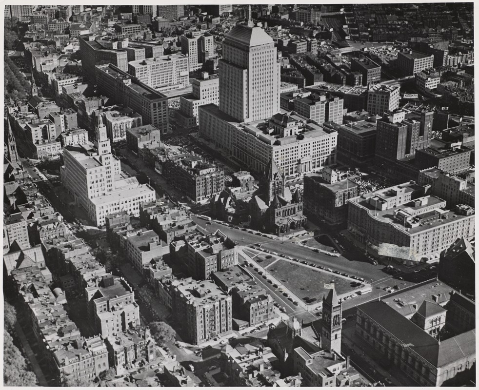 Aerial view of Copley Square