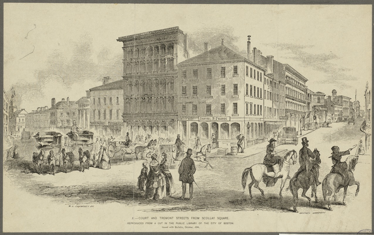 Court and Tremont Streets from Scollay Square