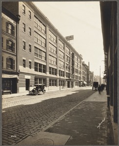 Eliot Street, looking east from Tremont Street, before widening. May 5, 1920