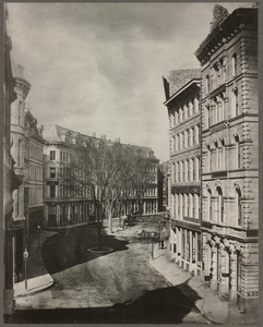Massachusetts. Boston. Looking up Franklin Street from Devonshire. 1857