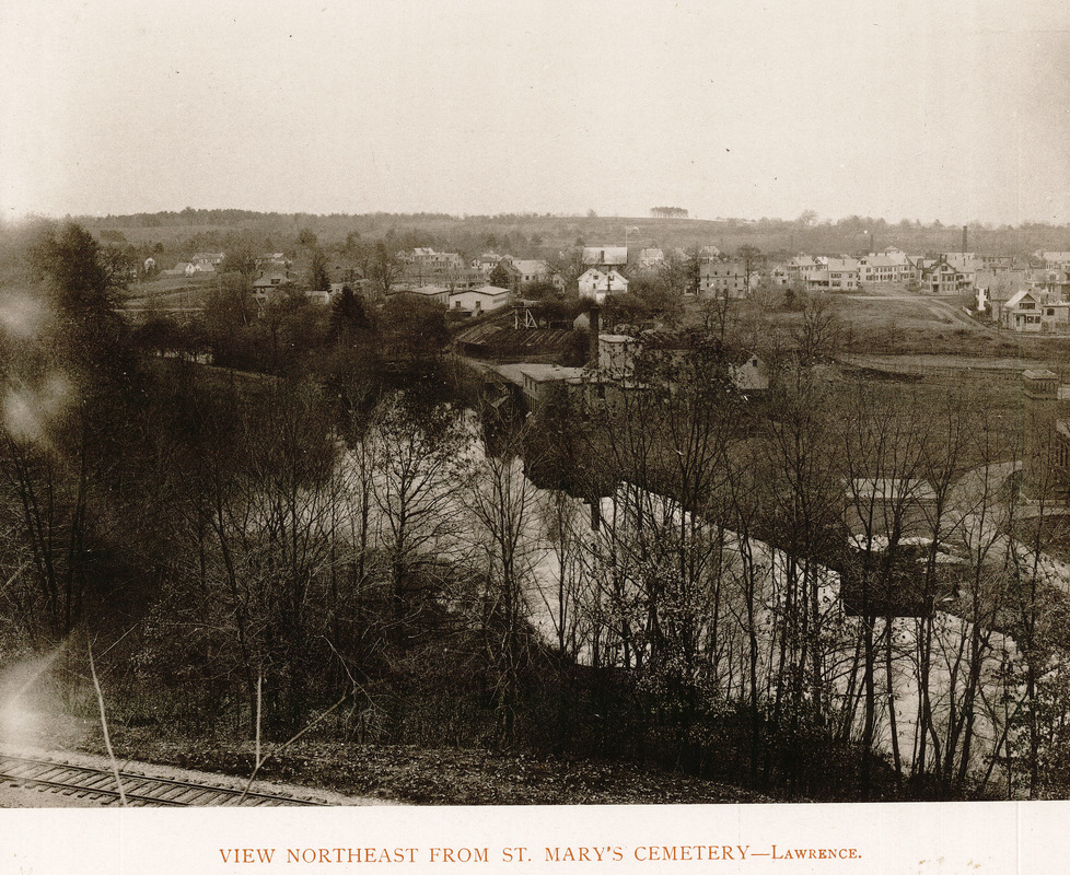 View northeast from St. Mary's Cemetery, Lawrence