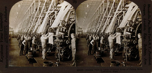 General view in large printing room of cotton mills, Lawrence, Mass.