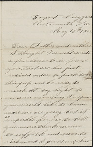 Letter from John Jubb, Gasport Navy Yard, Portsmouth Va., to Thomas and Harriet Jubb, May 16, 1862