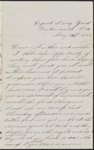 Letter from John Jubb, Gasport Navy Yard, Portsmouth Va., to Thomas and Harriet Jubb, May [16], 1862