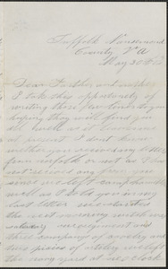 Letter from John Jubb, Suffolk Nansemond County Va., to Thomas and Harriet Jubb, West Chelmsford, Mass., May 30, 1862