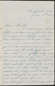 Letter from John Jubb, Suffolk Va., to Thomas Jubb, West Chelmsford, Mass., June 5, 1862