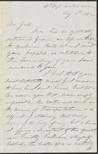 Letter from Thomas O'Hare to Thomas Jubb, West Chelmsford, Mass., August 8, 1862
