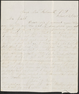Letter from John F. Buckly, camp near Falmouth V.A., to Thomas Jubb, West Chelmsford, Mass., February 1, 1863