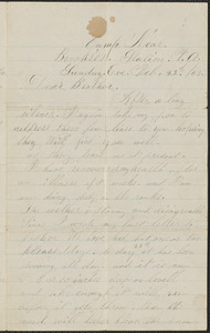 Letter from William Jubb, camp near Brooke's Station, V.A., to Jabez Jubb, West Chelmsford, Mass., February 22, 1863