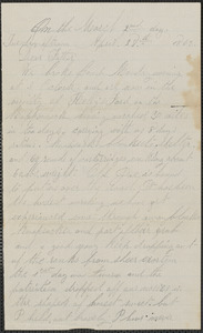 Letter from William Jubb to Thomas Jubb, West Chelmsford, Mass., April 28, 1863