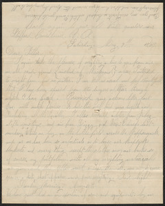 Letter from William Jubb, near Stafford Courthouse, V.A., to Thomas Jubb, West Chelmsford, Mass., May 9, 1863