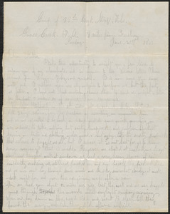 Letter from William Jubb, Goose Creek, V.A., to Thomas Jubb, West Chelmsford, Mass., June 21, 1863