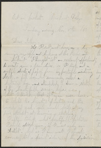 Letter from William Jubb, Lookout Valley, to Thomas Jubb, West Chelmsford, Mass., November 8, 1863