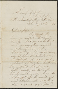 Letter from William Jubb, Lookout Valley, Tennessee, to Thomas Jubb, West Chelmsford, Mass., February 25, 1864